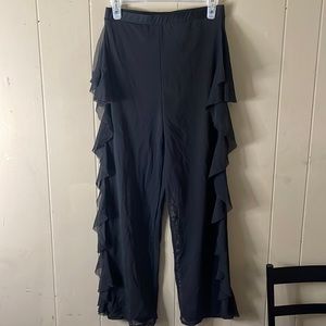 Black Ruffle bottom cover up